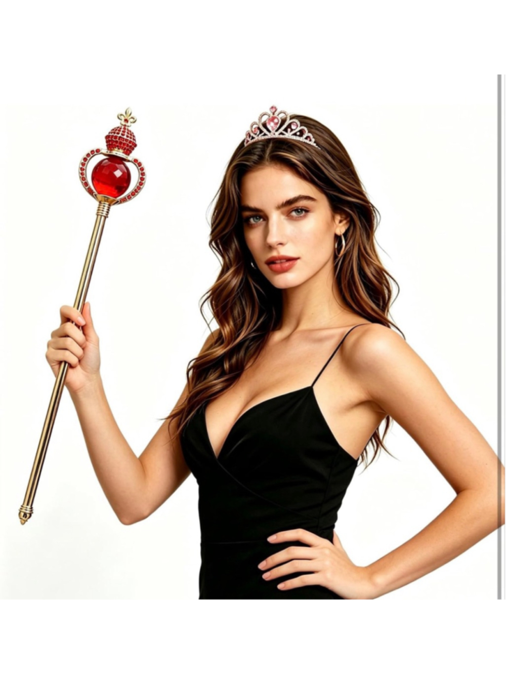 NEW 17.52″ Adult Wizard Staff Royal Magic Scepter Cosplay LARP Costume - Picture 2 of 6